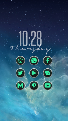 Emulate Android APK Black Grid Icon Pack