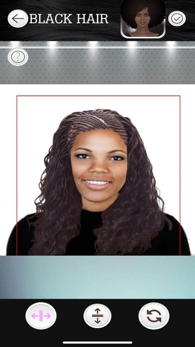Emulate iPhone app Black Hair for Women using MyAndroid