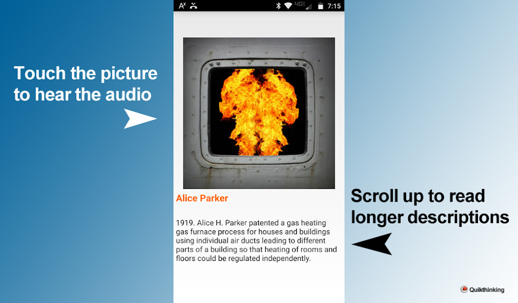 Emulate iPhone app Black History Inventors using MyAndroid