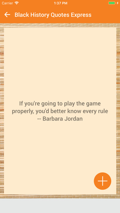 Emulate iPhone app Black History Quotes Express using MyAndroid
