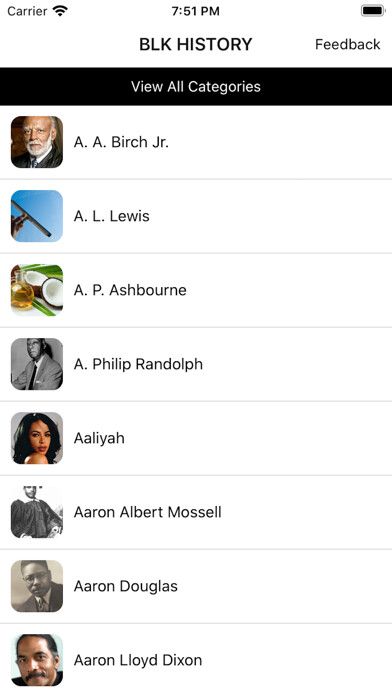 Emulate iPhone app Black History Tribute using MyAndroid