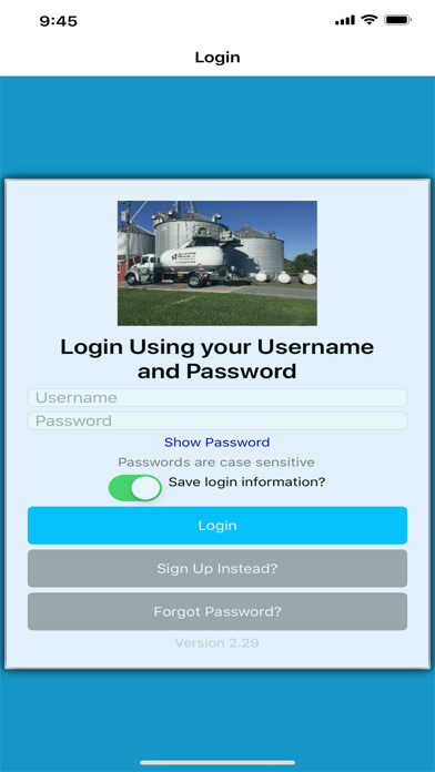Emulate iPhone app Black Horse Propane using MyAndroid