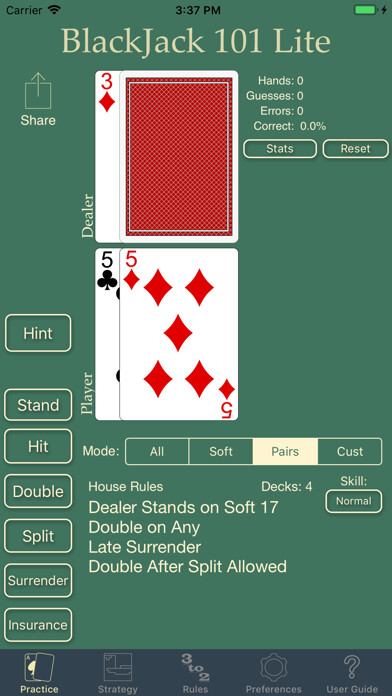 Emulate iPhone app Blackjack 101 - Play Perfect using MyAndroid Emulate iPhone app Blackjack 101 - Play Perfect using MyAndroid