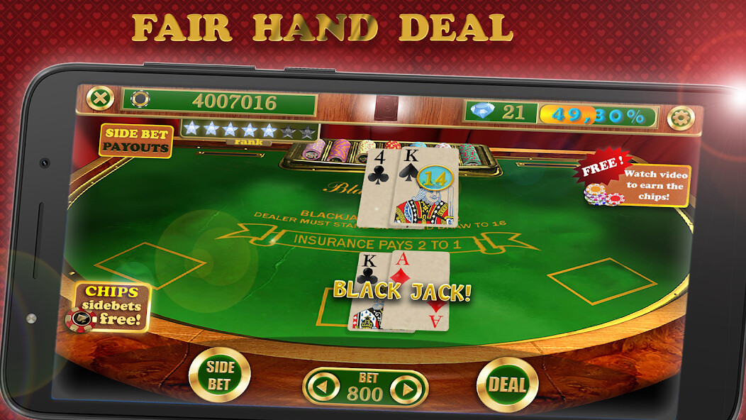 Run android online APK Blackjack 21 Pro from MyAndroid or emulate Blackjack 21 Pro using MyAndroid