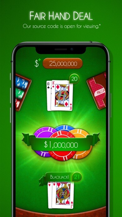 Emulate iPhone app Blackjack! by Fil Games using MyAndroid