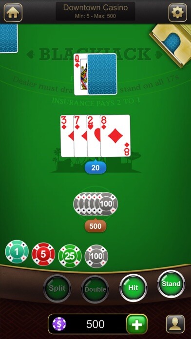 Emulate iPhone app Blackjack Classic - Card Game using MyAndroid