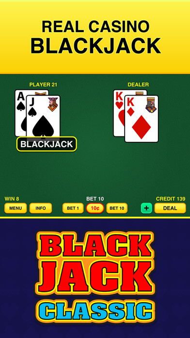 Emulate iPhone app Blackjack Classic - FREE 21 Vegas Casino Video Blackjack Game using MyAndroid