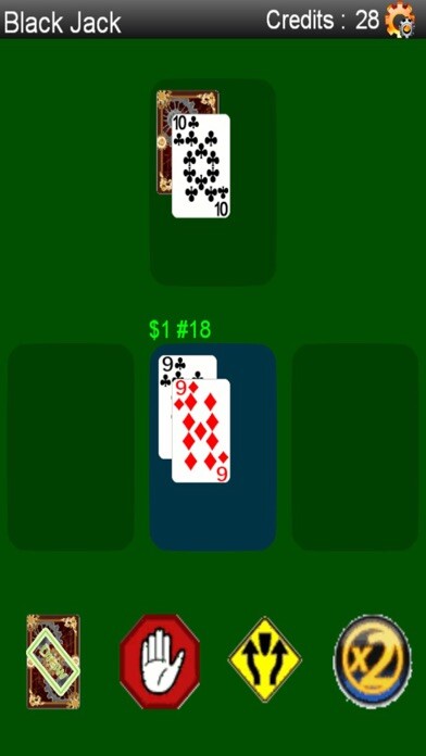 Emulate iPhone app BlackJack -- Lite using MyAndroid