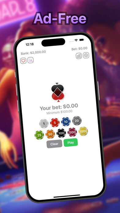 Emulate iPhone app Blackjack Pure using MyAndroid