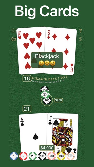 Emulate iPhone app Blackjack - Vegas Casino Real using MyAndroid