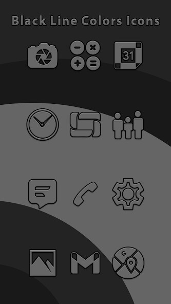 Run android online APK Black Line Gray Icons from MyAndroid or emulate Black Line Gray Icons using MyAndroid