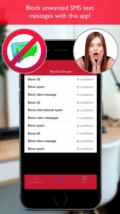 Emulate iPhone app Black List Messages using MyAndroid