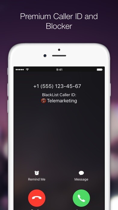 Emulate iPhone app BlackList PRO: call blocker using MyAndroid