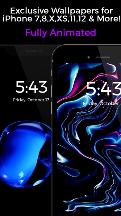 Emulate iPhone app Black Lite - Live Wallpapers using MyAndroid