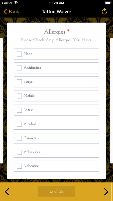 Emulate iPhone app Black Lotus Tattoo Gallery using MyAndroid