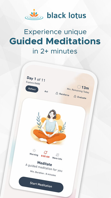Emulate iPhone app Black Lotus: Zen + Meditation using MyAndroid