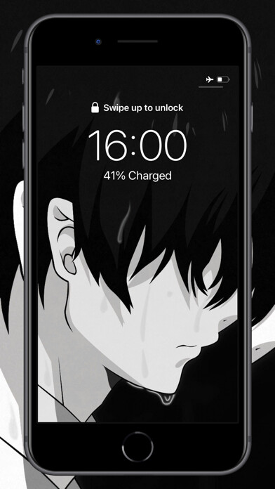 Emulate iPhone app Black Otaku Anime Wallpapers using MyAndroid