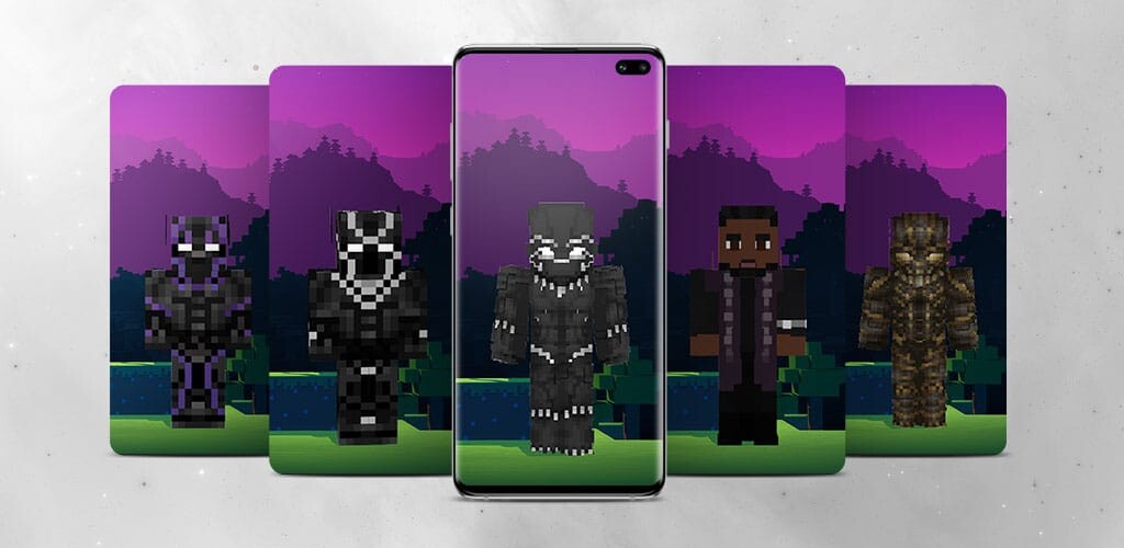 Run android online APK Black Panther Skin Minecraft from MyAndroid or emulate Black Panther Skin Minecraft using MyAndroid