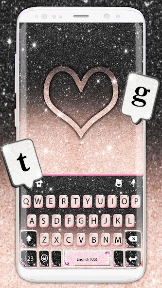 Run android online APK Black Pink Glitter Theme from MyAndroid or emulate Black Pink Glitter Theme using MyAndroid