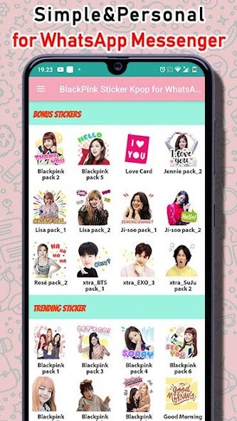 Run android online APK Blackpink Stickers Kpop WAStickerApps for WhatsApp from MyAndroid or emulate Blackpink Stickers Kpop WAStickerApps for WhatsApp using MyAndroid