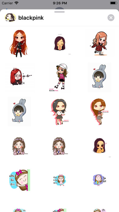 Emulate iPhone app blackpink stickers using MyAndroid