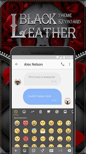 Emulate Android APK BlackRed Skull Flower Keyboard Theme for Snapchat