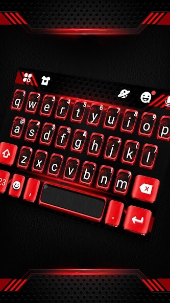 Run android online APK Black Red Tech Keyboard Theme from MyAndroid or emulate Black Red Tech Keyboard Theme using MyAndroid