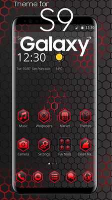 Emulate Android APK Black Red theme for Galaxy S9 Emulate Android APK Black Red theme for Galaxy S9