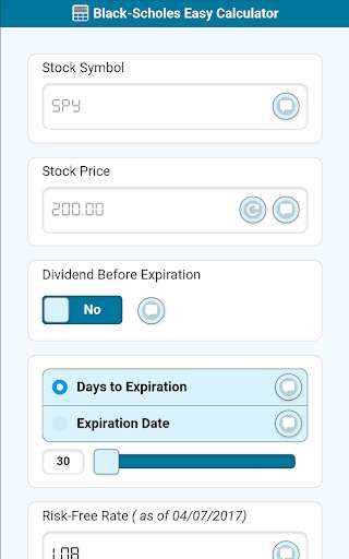 Run android online APK Black-Scholes Easy Calculator from MyAndroid or emulate Black-Scholes Easy Calculator using MyAndroid
