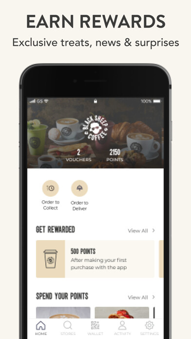 Emulate iPhone app Black Sheep Coffee using MyAndroid