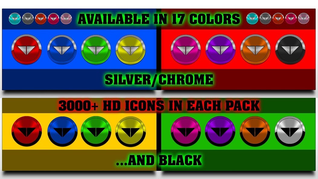 Run android online APK Black, Silver  Grey Icon Pack from MyAndroid or emulate Black, Silver  Grey Icon Pack using MyAndroid