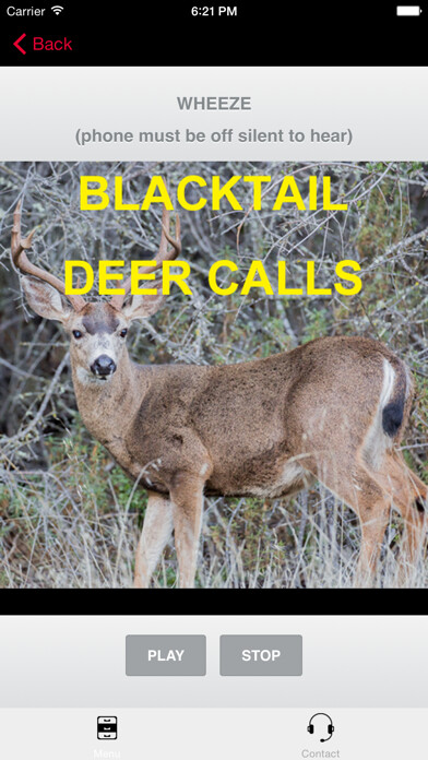 Emulate iPhone app Blacktail Deer Calls Sounds using MyAndroid Emulate iPhone app Blacktail Deer Calls Sounds using MyAndroid