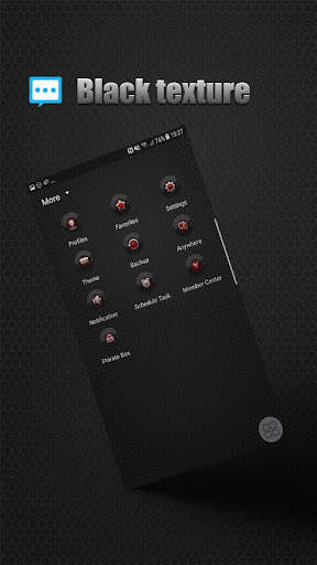 Emulate Android APK Black texture Next SMS Skin Emulate Android APK Black texture Next SMS Skin