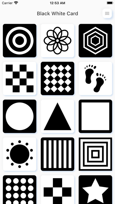 Emulate iPhone app Black White Card using MyAndroid