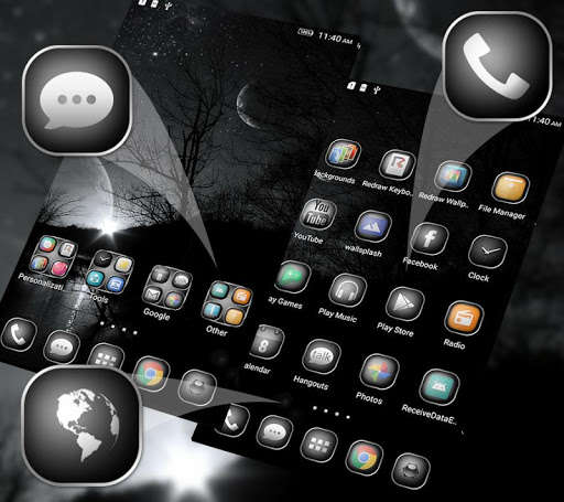 Run android online APK Black&White Launcher Theme from MyAndroid or emulate Black&White Launcher Theme using MyAndroid