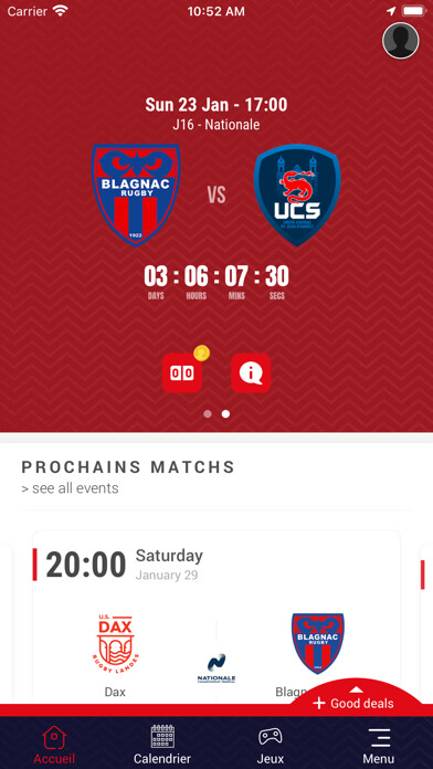 Emulate iPhone app Blagnac Rugby using MyAndroid Emulate iPhone app Blagnac Rugby using MyAndroid