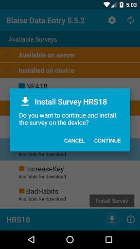 Run android online APK Blaise Data Entry 5.5.6 from MyAndroid or emulate Blaise Data Entry 5.5.6 using MyAndroid