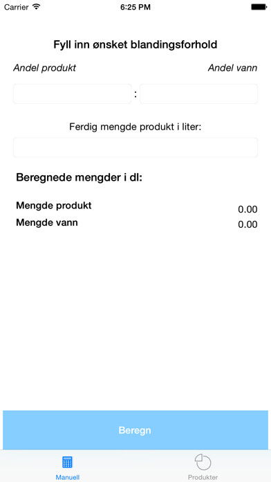 Emulate iPhone app Blandingsforhold using MyAndroid