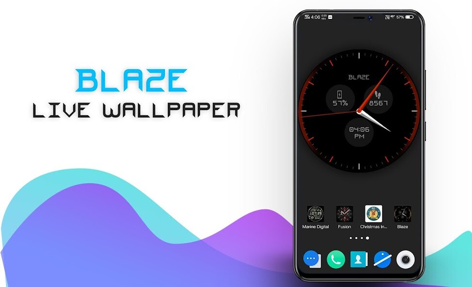 Run android online APK Blaze Clock Live Wallpaper from MyAndroid or emulate Blaze Clock Live Wallpaper using MyAndroid