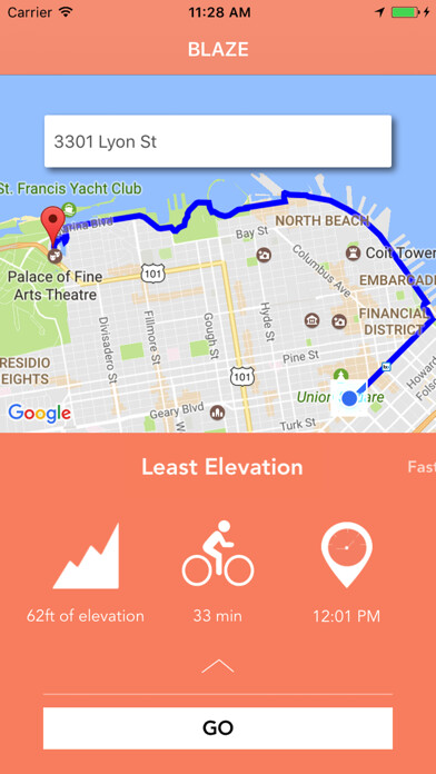 Emulate iPhone app Blaze - map app for bikers using MyAndroid Emulate iPhone app Blaze - map app for bikers using MyAndroid