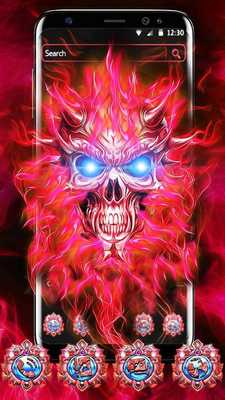 Emulate Android APK Blazing Red Fire Skull