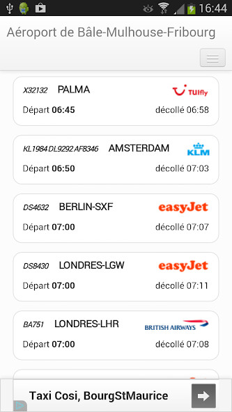 Run android online APK Bâle-Mulhouse aéroport from MyAndroid or emulate Bâle-Mulhouse aéroport using MyAndroid