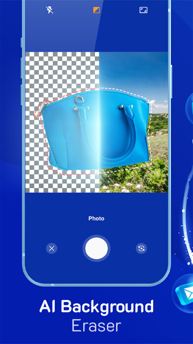 Emulate iPhone app Blenis: AI Photo Editor using MyAndroid
