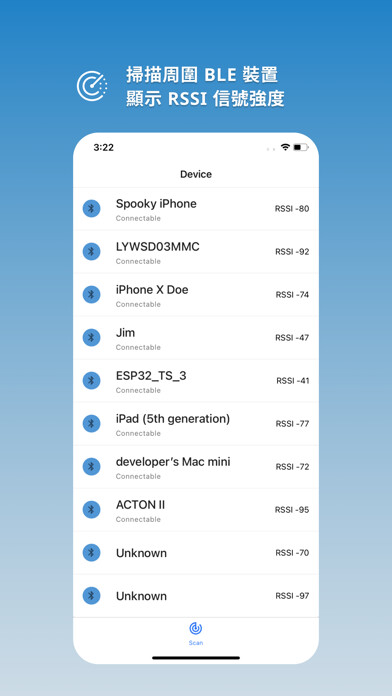 Emulate iPhone app BLE Sniffer using MyAndroid