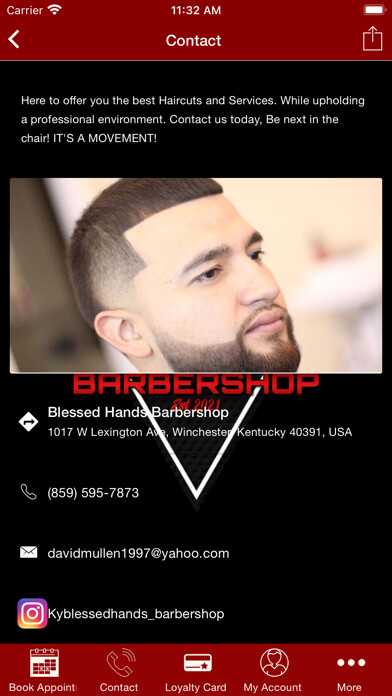 Emulate iPhone app Blessed Hands Barbershop using MyAndroid Emulate iPhone app Blessed Hands Barbershop using MyAndroid