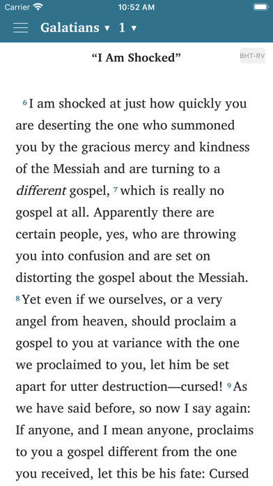 Emulate iPhone app Blessed Hope Translation using MyAndroid