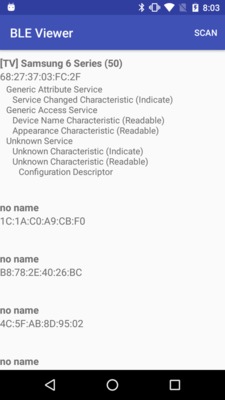 Emulate Android APK BLE Viewer