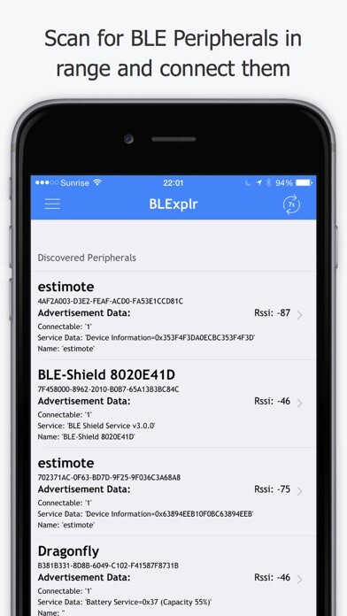 Emulate iPhone app BLExplr using MyAndroid Emulate iPhone app BLExplr using MyAndroid