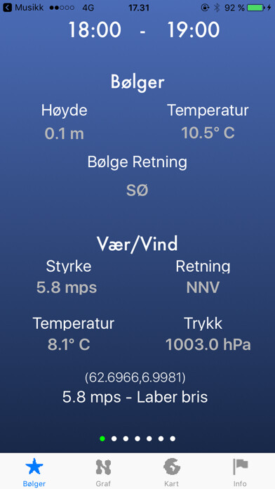 Emulate iPhone app Bølger&Vind using MyAndroid