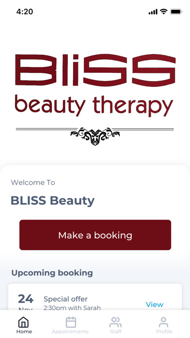Emulate iPhone app BLISS Beauty using MyAndroid